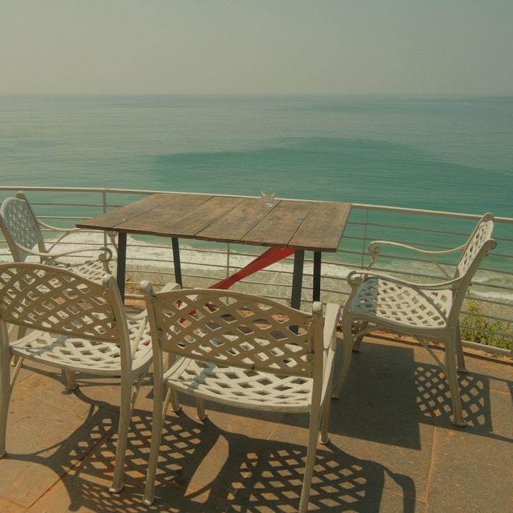 Outdoor terrace seating suitable for families in Madrid